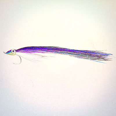 Wet Fly Saltwater Deceiver Blue and White. # 1 - 1/0 - 2/0 - 4/0