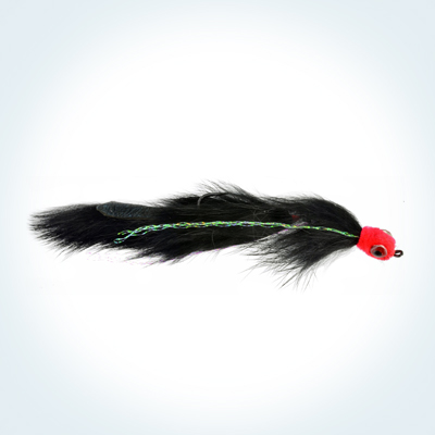 Wet Fly Articulated Black Bunny Leech # 2