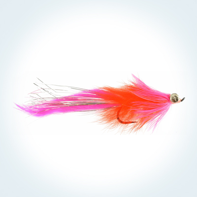 Wet Fly Hareball Leech - Pink & Orange # 1/0, # 2